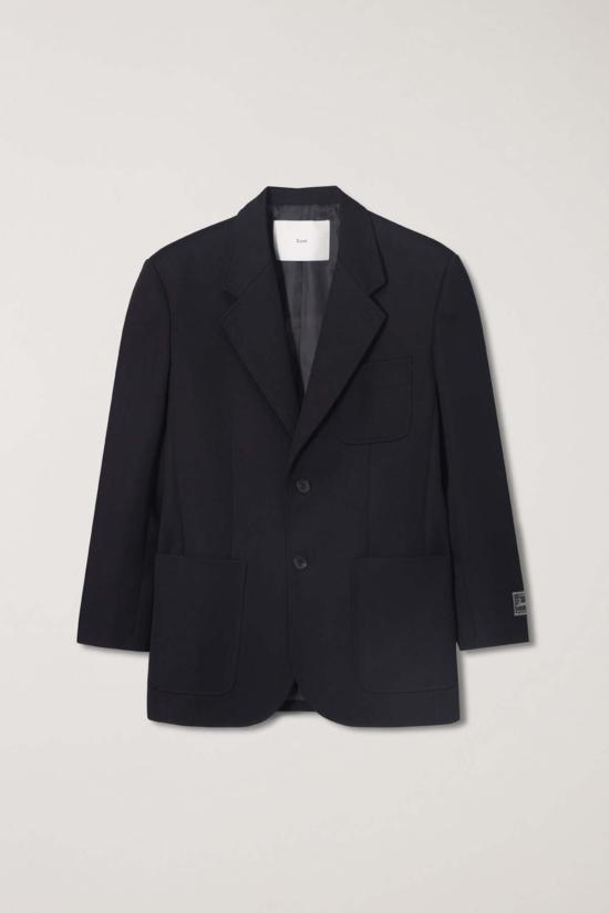  던스트 수트 자켓 Dunst 유니섹스 오버사이즈 울 블레이저 블랙