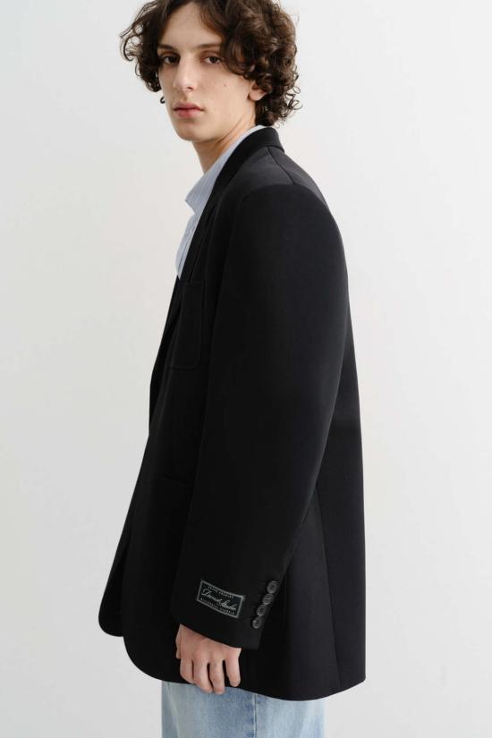  던스트 수트 자켓 Dunst 유니섹스 오버사이즈 울 블레이저 블랙 - DUNST