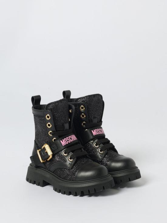 25FW [키즈] 모스키노 슈즈 81946 1 Black - MOSCHINO