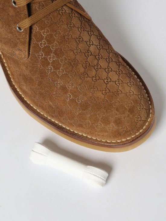 25FW 구찌 웹 앵클 부츠 831283AAEYC 2842 Hazel - GUCCI
