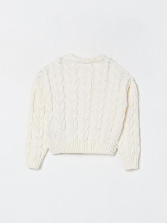 25FW [키즈] 미스블루마린 풀오버 BGMA008CFL011 0000 Yellow Cream - MISS BLUMARINE