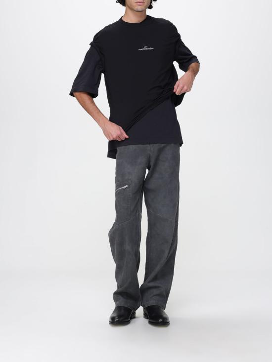 25FW 마르지엘라 디스토티드 로고 티셔츠 S30GC0701S22816 900 Black - MAISON MARGIELA