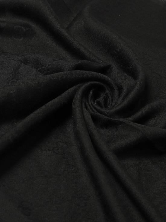 25FW 구찌 GG 울 실크 자카드 숄 8094994G930 1000 Black - GUCCI
