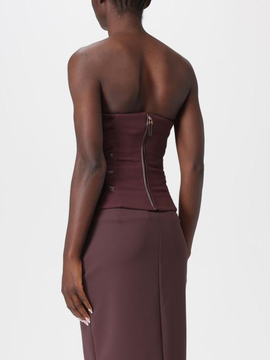 25FW 엘리자베타프랜치 민소매 티셔츠 TO036 EA4 Wine - ELISABETTA FRANCHI