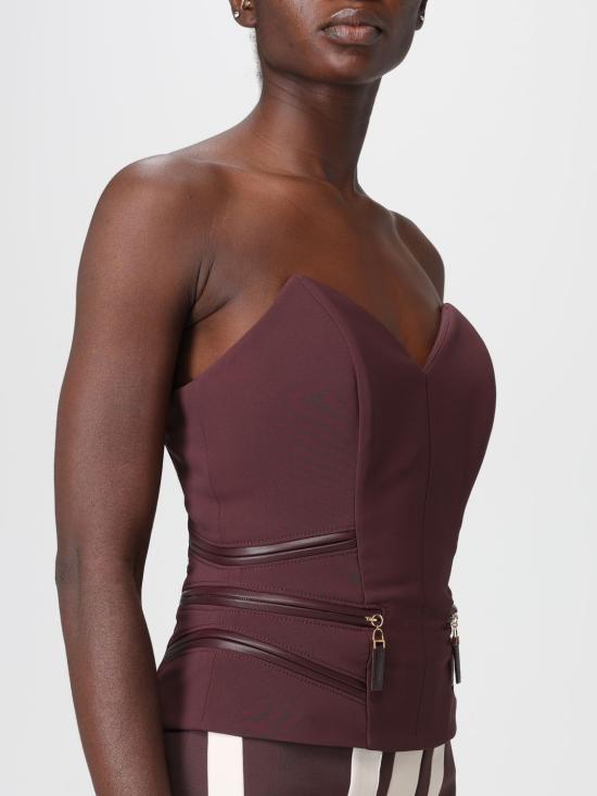 25FW 엘리자베타프랜치 민소매 티셔츠 TO036 EA4 Wine - ELISABETTA FRANCHI