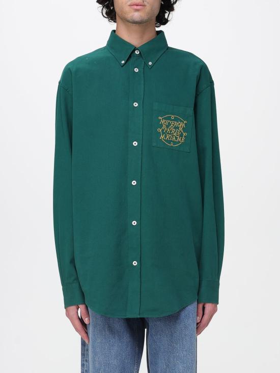 25FW 드롤드무슈 긴팔 셔츠 HSH237CO217 DGN Green