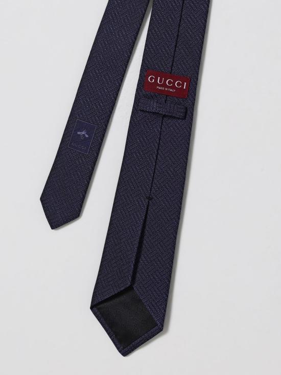 25FW 구찌 실크 자카드 타이 8361244E009 4100 Navy - GUCCI