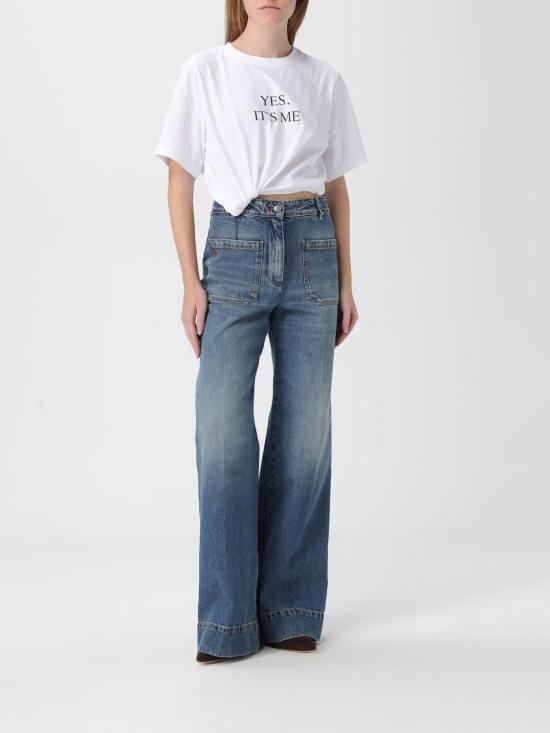 25FW 빅토리아 베컴 반팔 티셔츠 1425JTS006986A 9590 White - VICTORIA BECKHAM