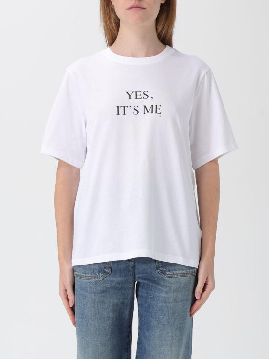 25FW 빅토리아 베컴 반팔 티셔츠 1425JTS006986A 9590 White