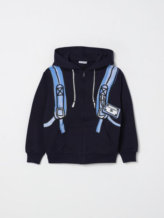 25FW [키즈] 돌체앤가바나 풀오버 L4JWKLII7IJ HB5QM Blue