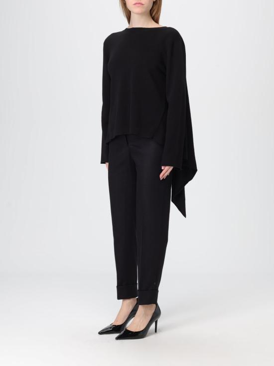 25FW 파비아나 필리피 모닐리 넥라인 실크 케이프 MAD225F721L517 825 Black - FABIANA FILIPPI