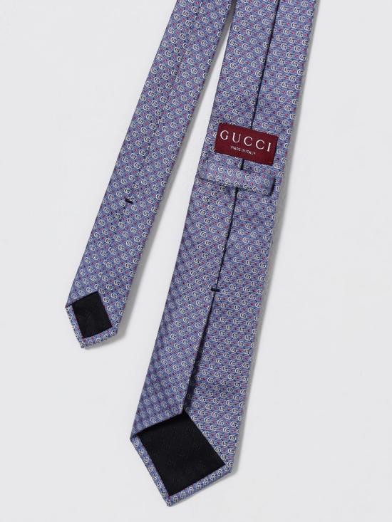 25FW 구찌 더블 실크 자카드 타이 8361234E009 4976 Royal Blue - GUCCI