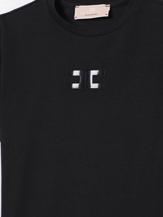 25FW [키즈] 엘리자베타프랜치 티셔츠 EFTS2470JE006 N000 Black - ELISABETTA FRANCHI