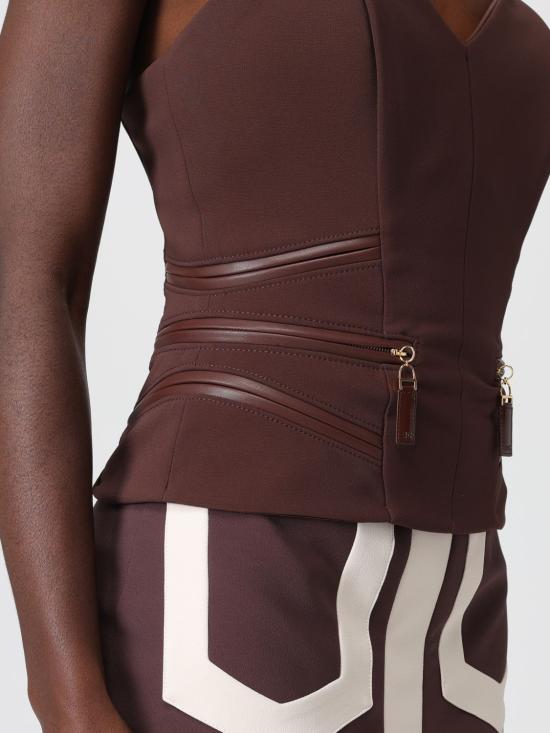 25FW 엘리자베타프랜치 민소매 티셔츠 TO036 EA3 Coffee - ELISABETTA FRANCHI