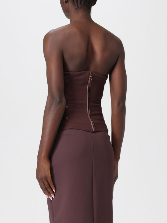 25FW 엘리자베타프랜치 민소매 티셔츠 TO036 EA3 Coffee - ELISABETTA FRANCHI