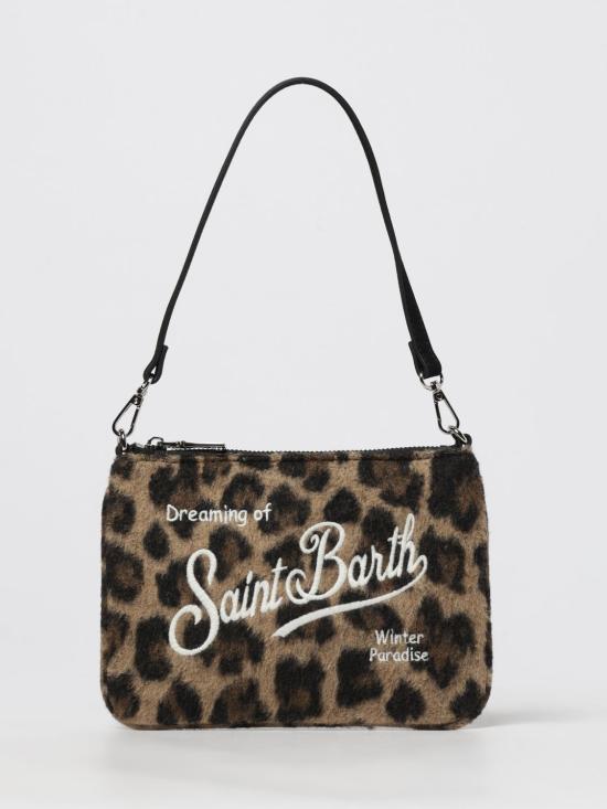 25FW 세인트바쓰 숄더백 PARM003 LEOPARD MIDI 18 EMB 00223I Beige