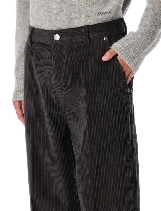 25FW 아미 스트레이트 팬츠 HTR830CO0131020 ANTHRACITE DOM - AMI