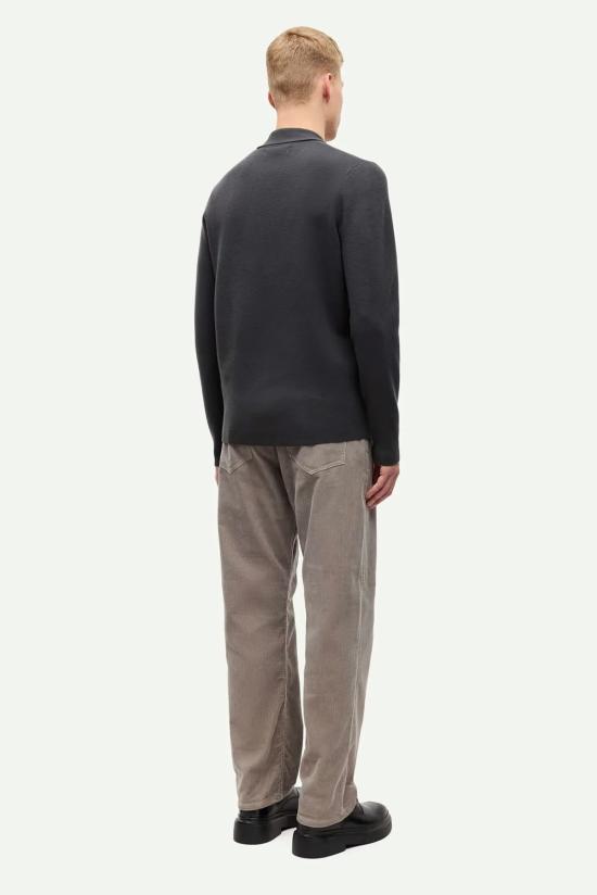  삼소앤삼소 가디건 Samsøe Samsøe Guna X 지퍼 블랙 오이스터 카디건 - SAMSOE SAMSOE