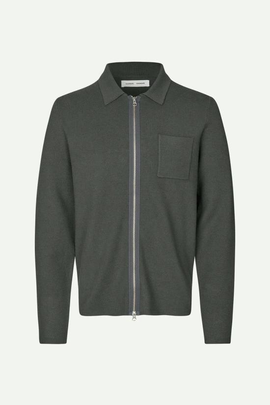  삼소앤삼소 가디건 Samsøe Samsøe Guna X 지퍼 블랙 오이스터 카디건 - SAMSOE SAMSOE