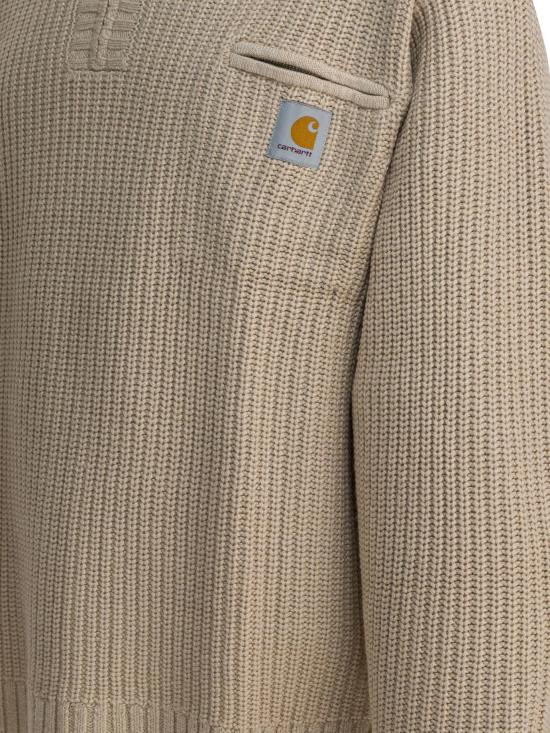 25FW 칼하트 WIP 디트로이트 하프 집 스웨터  I035398 2LPXX 03 BEIGE - CARHARTT WIP