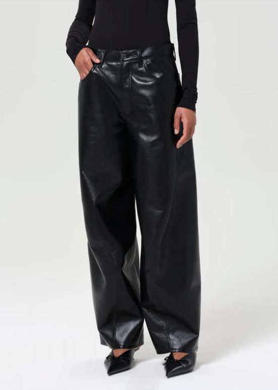  에이골디 데님 팬츠 아골드 재활용 가죽 트위스트 진 디톡스 - AGOLDE