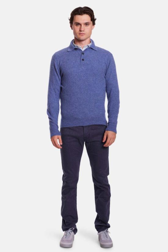  필리포 드 로렌티스 폴로 티셔츠 Filippo De Laurentiis 캐시미어 실크 Ls 폴로 - FILIPPO DE LAURENTIIS