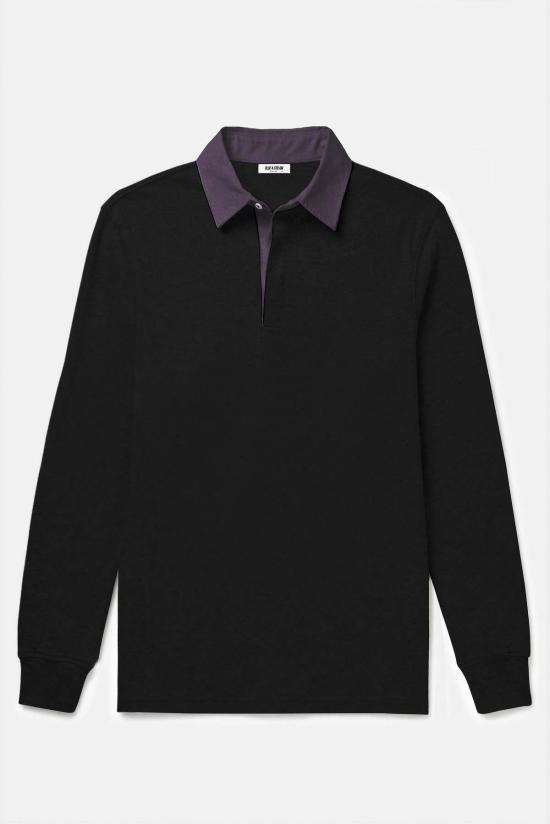  블루&크림 긴팔 셔츠 마세오 소프트 럭비