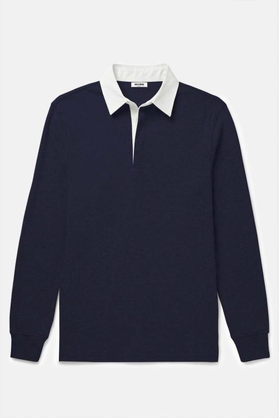  블루&크림 폴로 티셔츠 마세오 소프트 럭비 럭비 셔츠