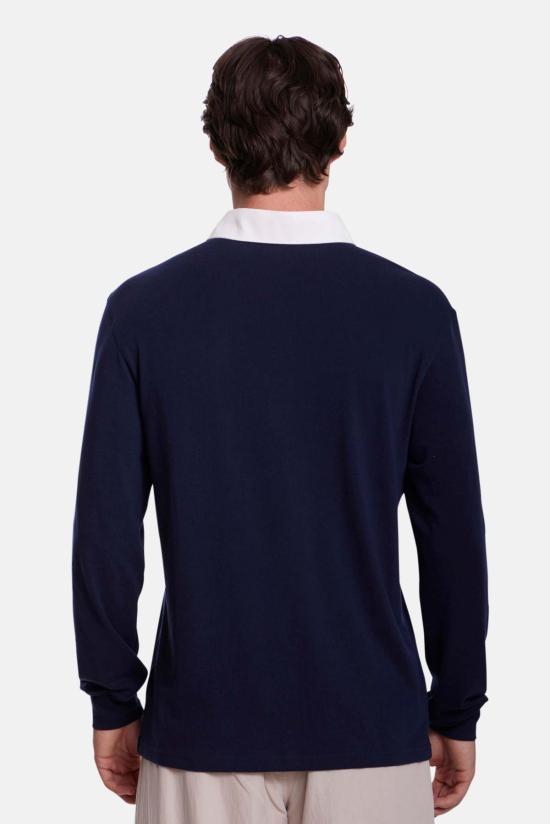  블루&크림 폴로 티셔츠 마세오 소프트 럭비 럭비 셔츠 - BLUE&CREAM