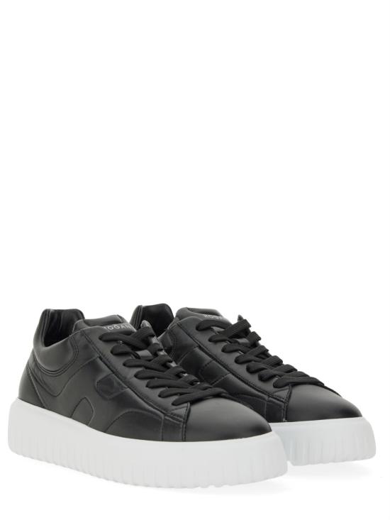 25SS 호간 H 스트라이프 스니커즈 HXM6450FC60 LE9B999 BLACK - HOGAN