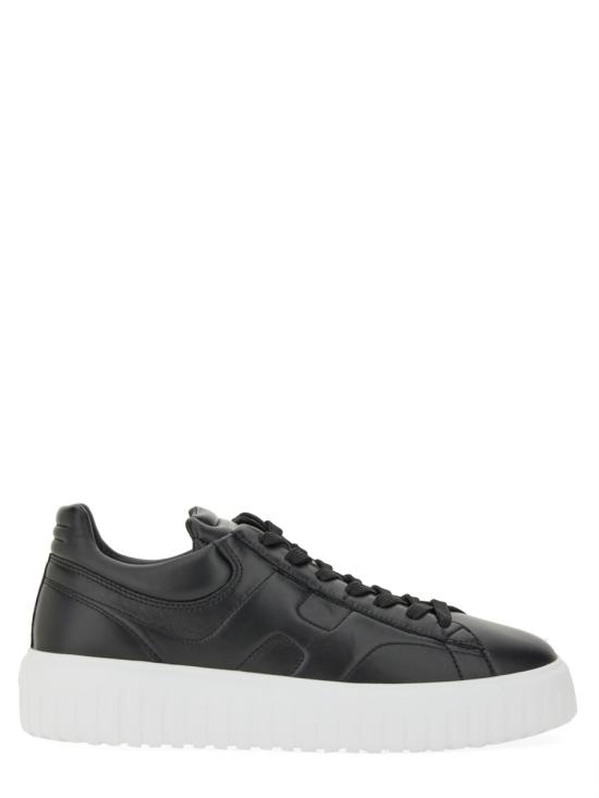 25SS 호간 H 스트라이프 스니커즈 HXM6450FC60 LE9B999 BLACK - HOGAN