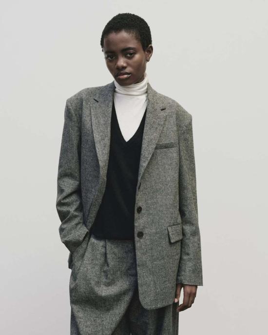  미정박 수트 자켓 미정 박 울 오버사이즈 블레이저