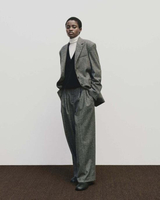  미정박 수트 자켓 미정 박 울 오버사이즈 블레이저 - MIJEONG PARK