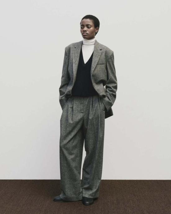  미정박 수트 자켓 미정 박 울 오버사이즈 블레이저 - MIJEONG PARK