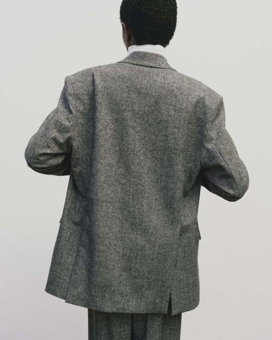  미정박 수트 자켓 미정 박 울 오버사이즈 블레이저 - MIJEONG PARK