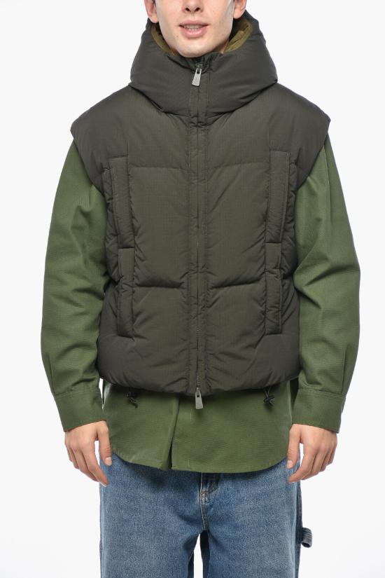  베이컨 패딩 조끼 BACPIGIL473 DEEP GREEN Military Green