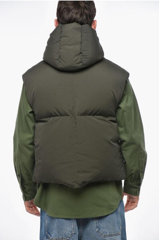  베이컨 패딩 조끼 BACPIGIL473 DEEP GREEN Military Green - BACON