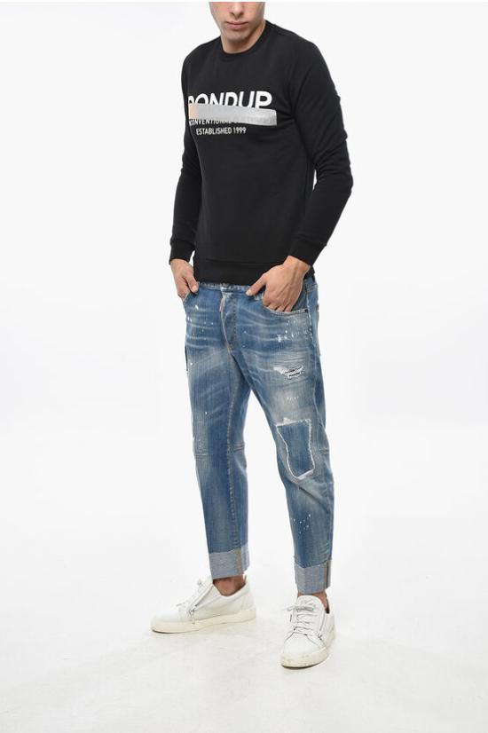  돈답 긴팔 티셔츠 UF617 KF0136U ZK8 999 Black - DONDUP