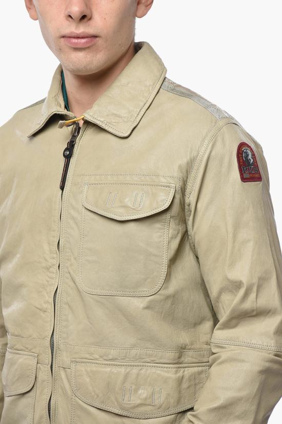  파라점퍼스 가죽 자켓 23SMPMJCKLE03 233 Beige - PARAJUMPERS