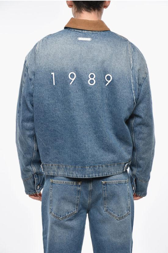  1989 스튜디오 데님 자켓 MFW24713LOGOBLU Blue - 1989 STUDIO