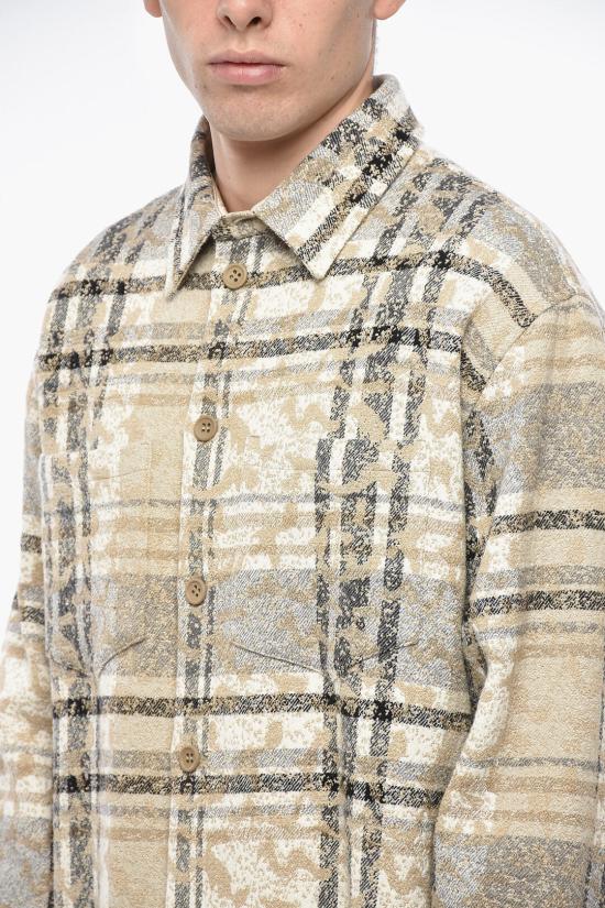  1989 스튜디오 긴팔 셔츠 MFW24601JQRDCHK Beige - 1989 STUDIO