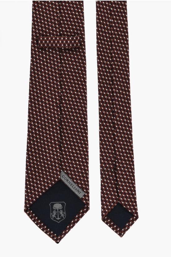  꼬르넬리아니 넥타이 80USHO 9920300 001 SILK BROWN Brown - CORNELIANI