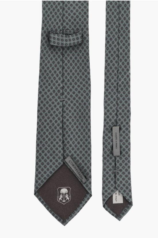  꼬르넬리아니 넥타이 80USHO 9920300 001 SILK PATTERNED TIE Green - CORNELIANI