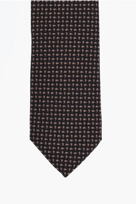  꼬르넬리아니 넥타이 80USHO 9920300 001 SILK PAISLEY TIE Brown - CORNELIANI