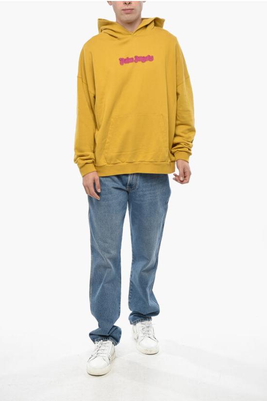 팜앤젤스 후드 티셔츠 PMBB155F24FLE001 1632 Yellow - PALM ANGELS
