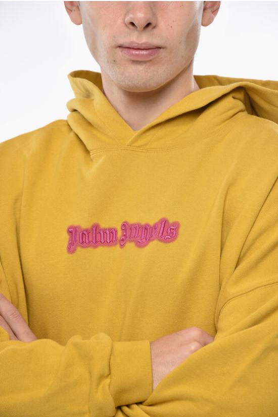  팜앤젤스 후드 티셔츠 PMBB155F24FLE001 1632 Yellow - PALM ANGELS
