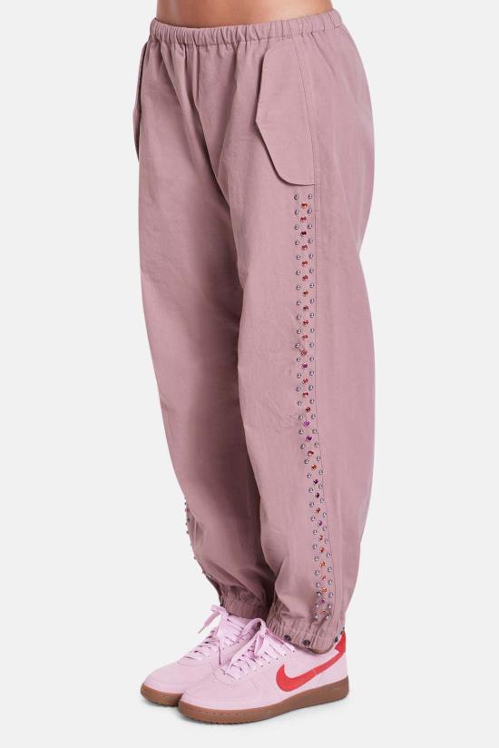  더 타일 클럽 트레이닝/조거 팬츠 타일 클럽 저스틴 패러슈트  스터드 - THE TILE CLUB