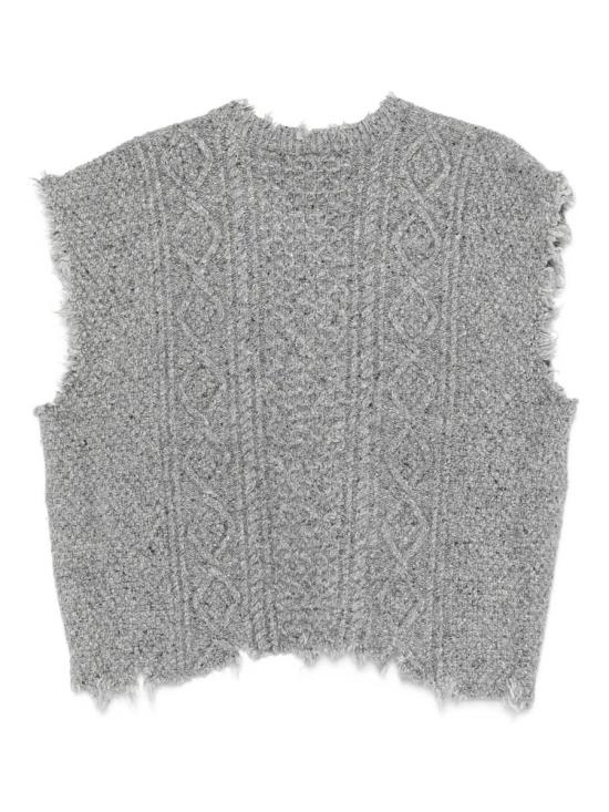 25FW 알13 탑 R13WY228Y208A 62012 Y208A HEATHER GREY TWEED - R13