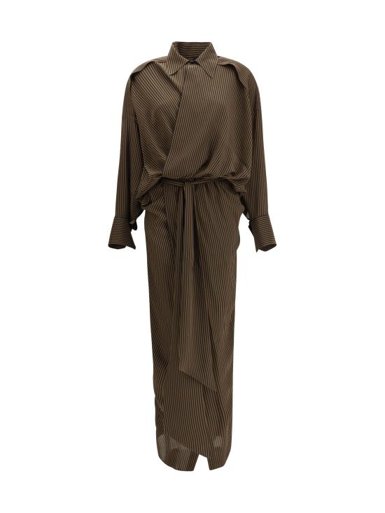 25FW 페타르 페트로브 롱 스커트 F25TD2 BROWNBLACK MULTICOLOUR