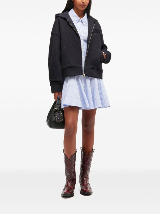 25FW 가니 후드 티셔츠 T4369 004 Black - GANNI